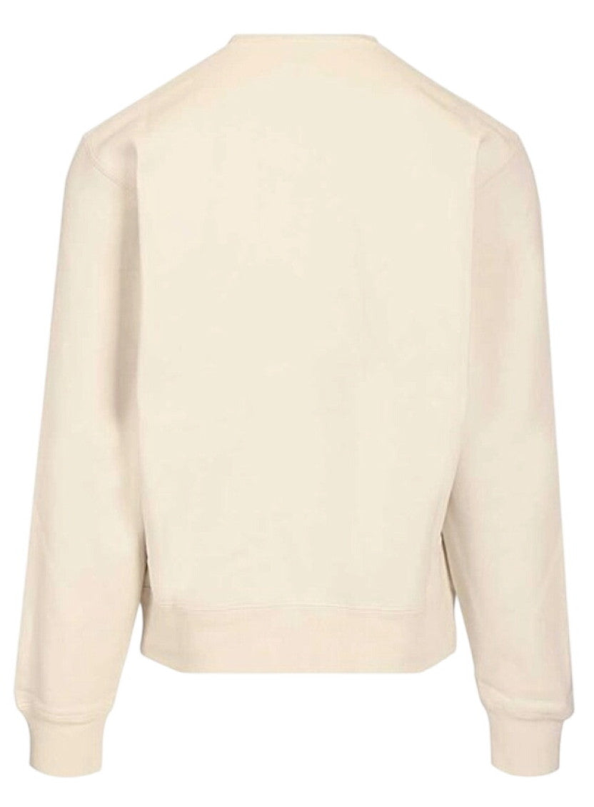 Beige Crew Neck Sweatshirt 2