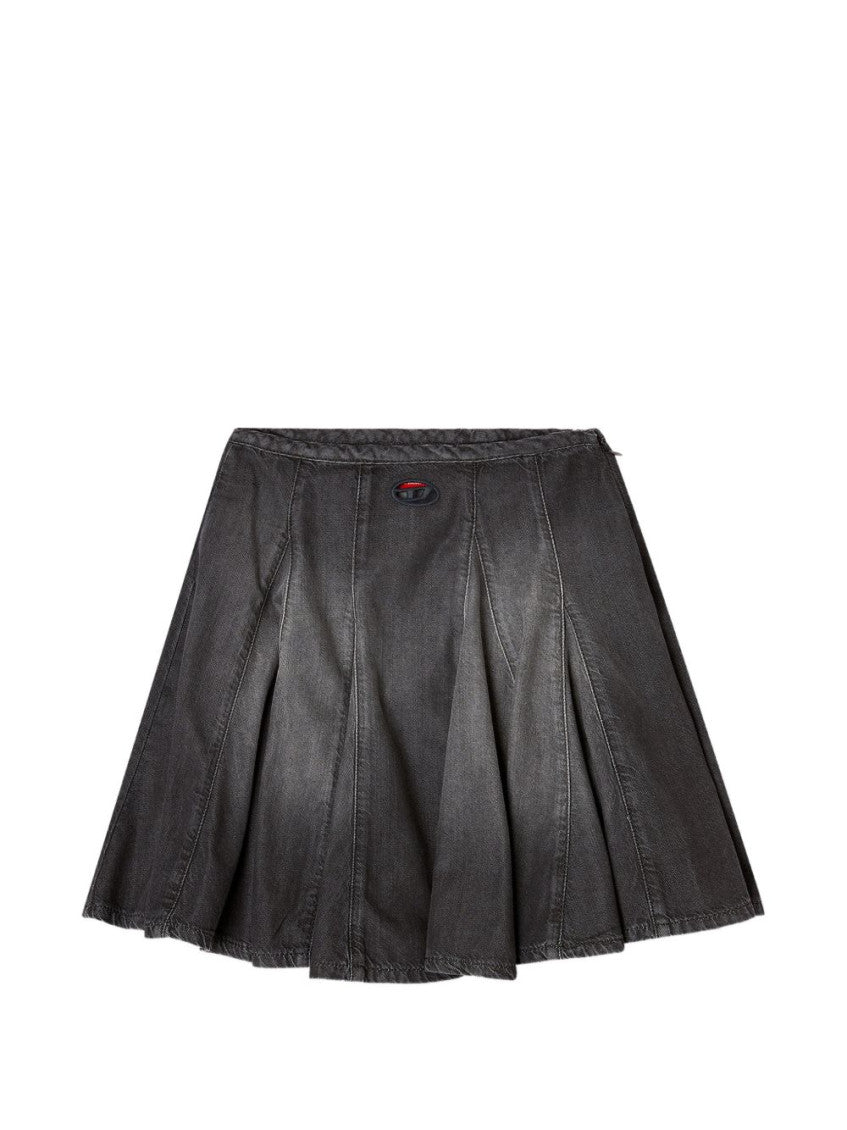 Grey Pleated Mini Skirt 1