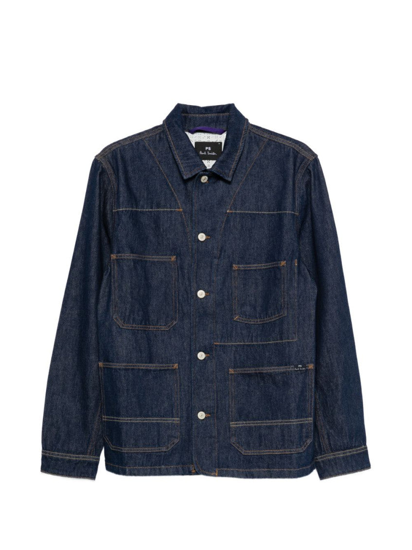 Blue Shirt Collar Jacket 1