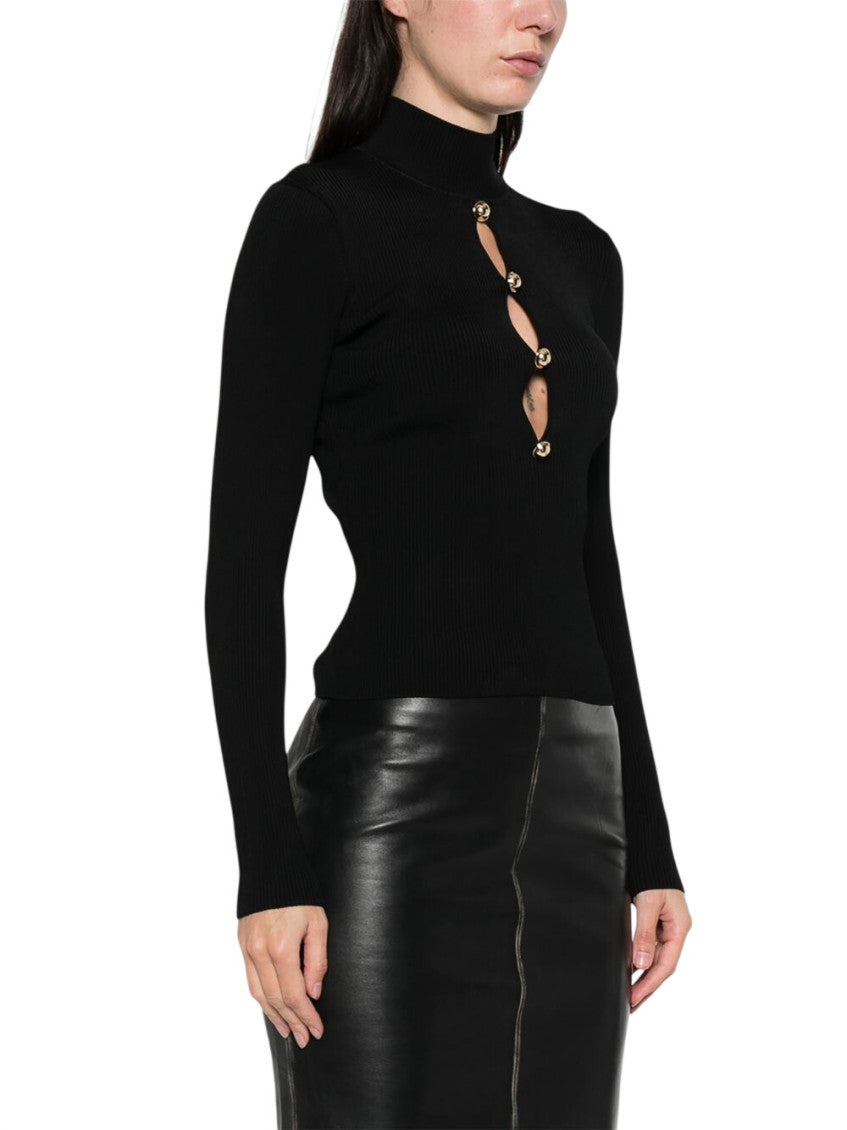 Black Mock Collar Sweater 4