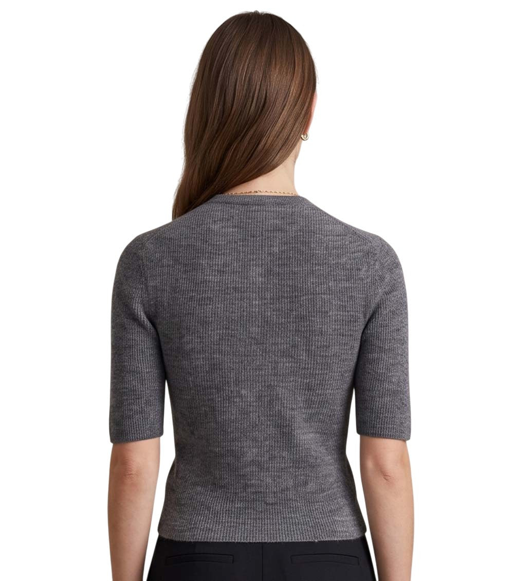 Grey Crew Neck Sweater 2