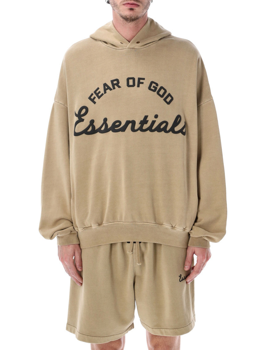 Beige Graphic Logo Hoodie 1
