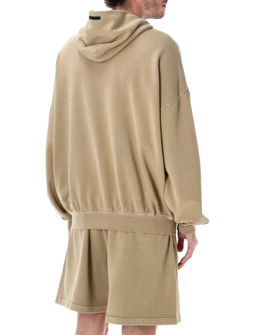 Beige Graphic Logo Hoodie 2