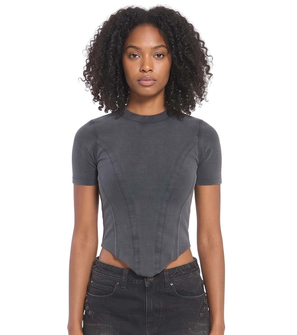 Grey Crew Neck T-Shirt 1