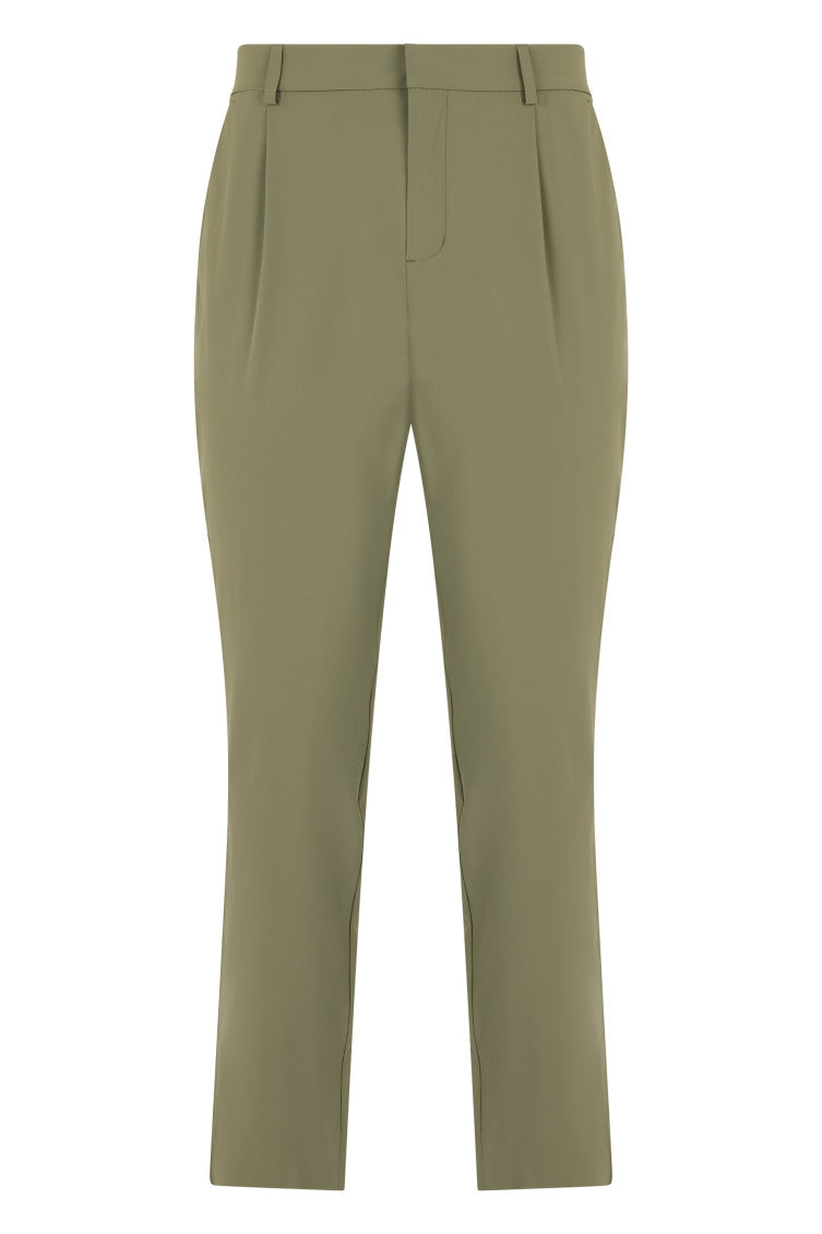 Olive Green Pleated Pants 1