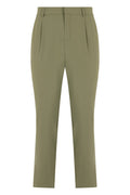 Olive Green Pleated Pants 1