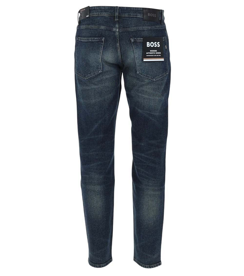 Dark Blue Solid Jeans 2
