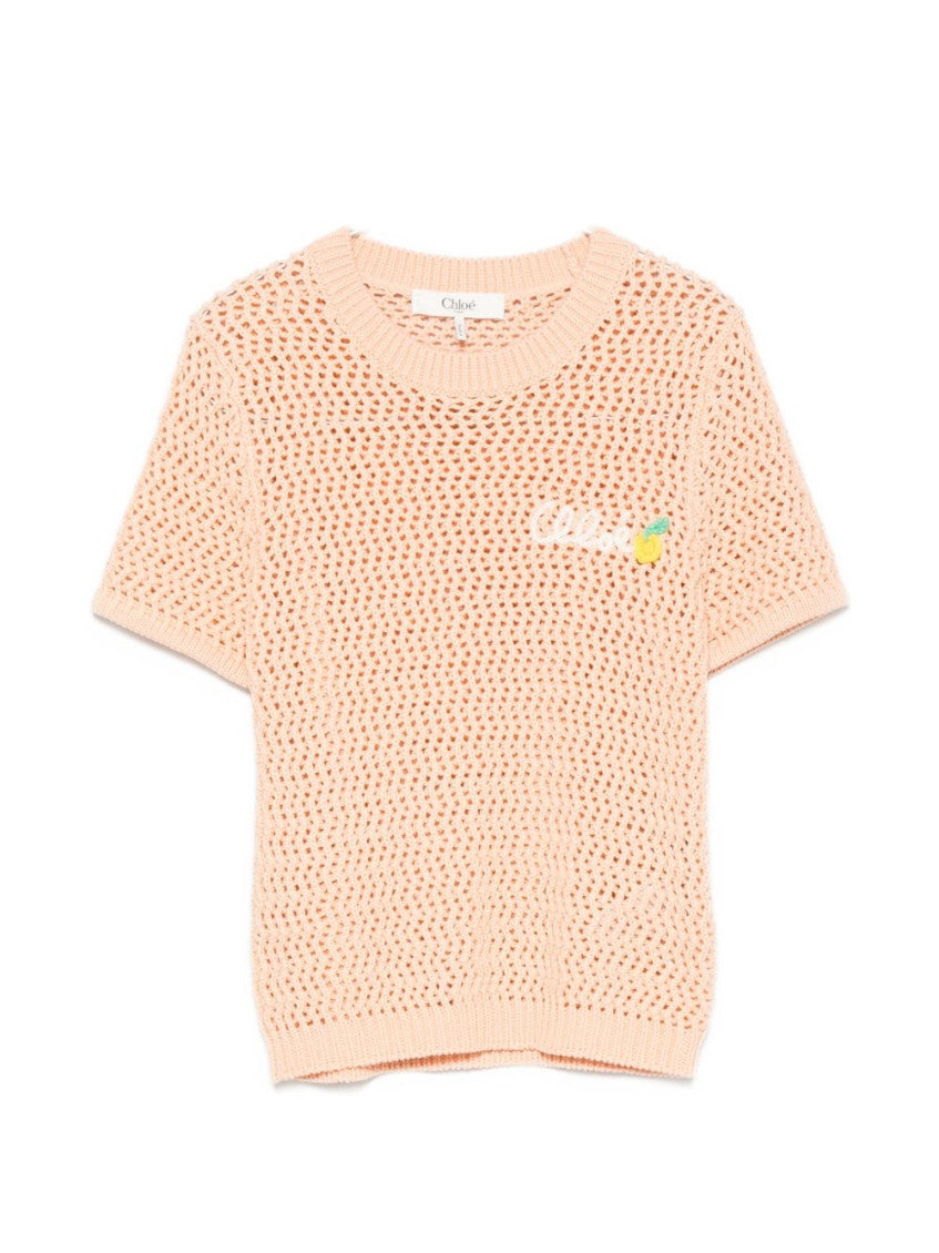 Orange Logo Crew Neck T-Shirt 1