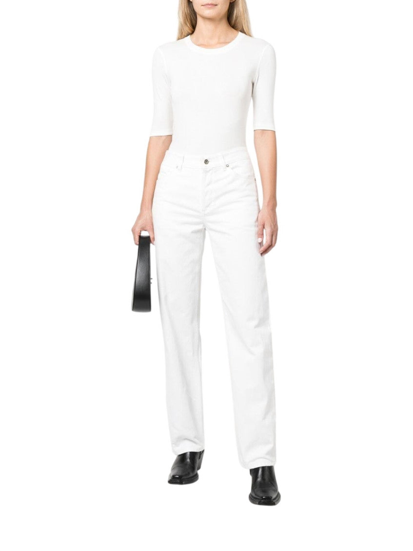 White Round Neck T-Shirt 2