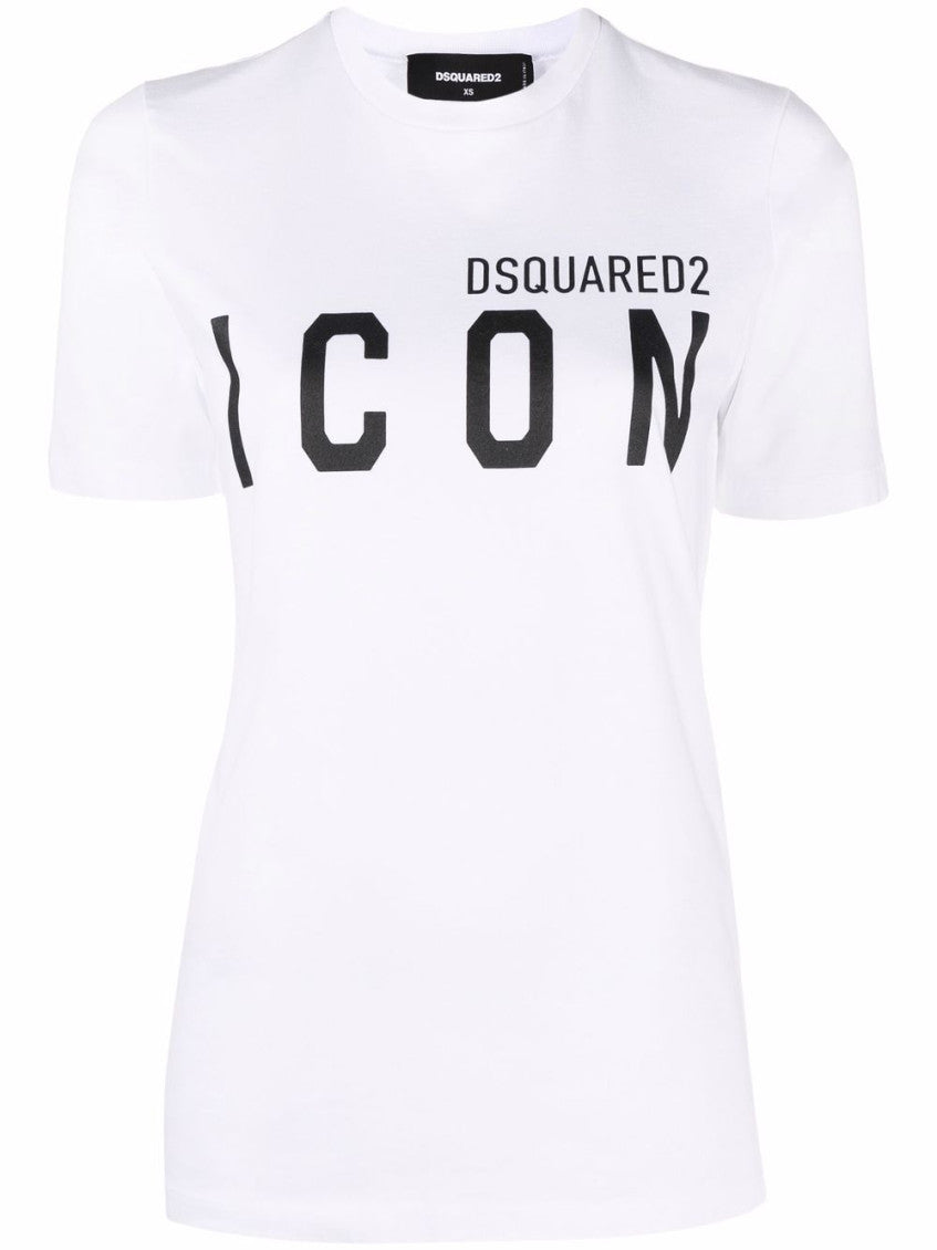 White Logo Crew Neck T-Shirt 1