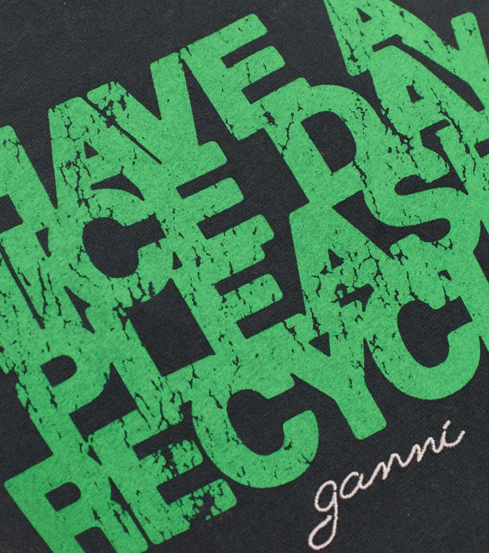 Black Graphic Crew Neck T-Shirt 4