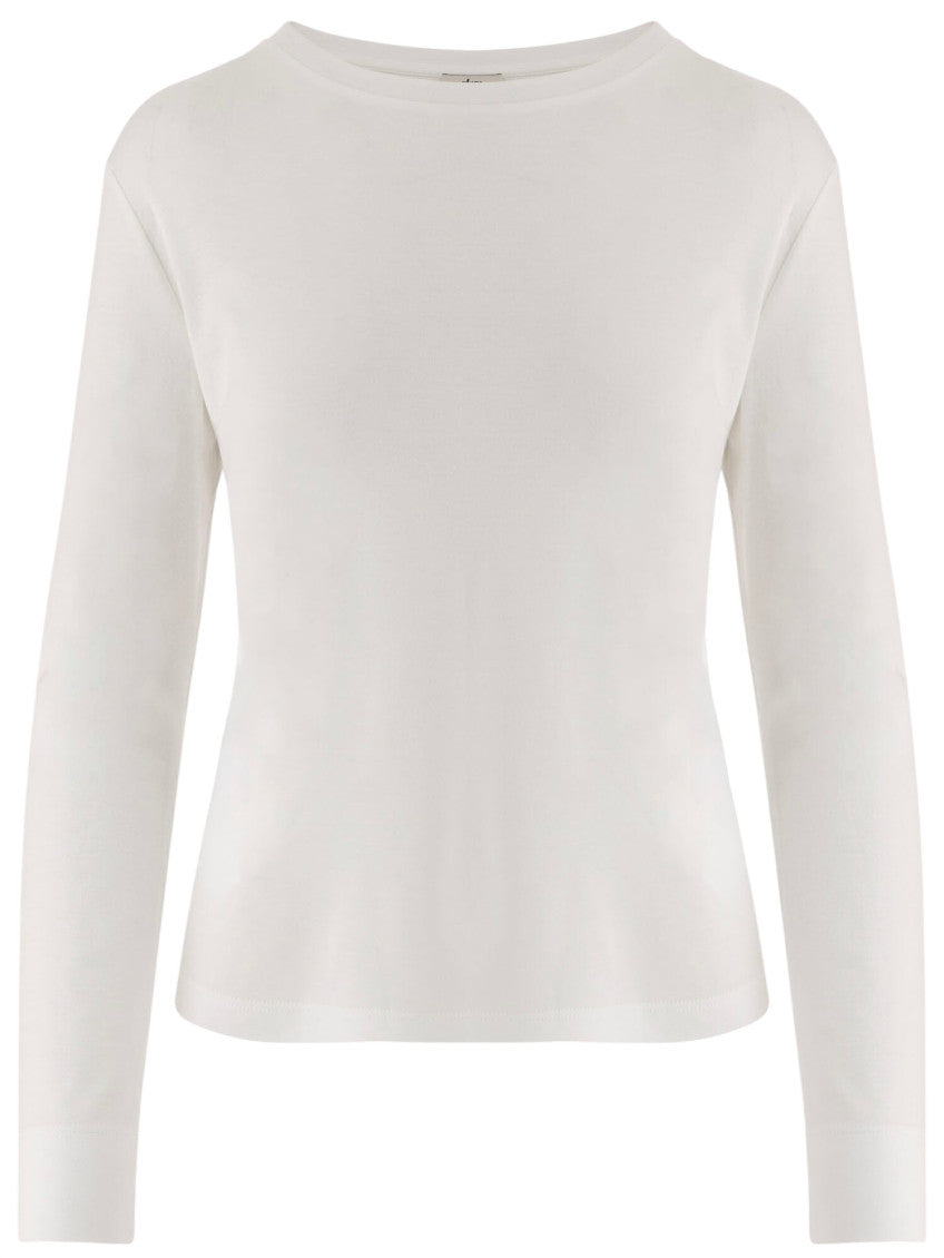 White COTTON-BLEND T-SHIRT 1