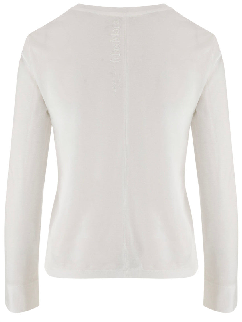 White COTTON-BLEND T-SHIRT 2