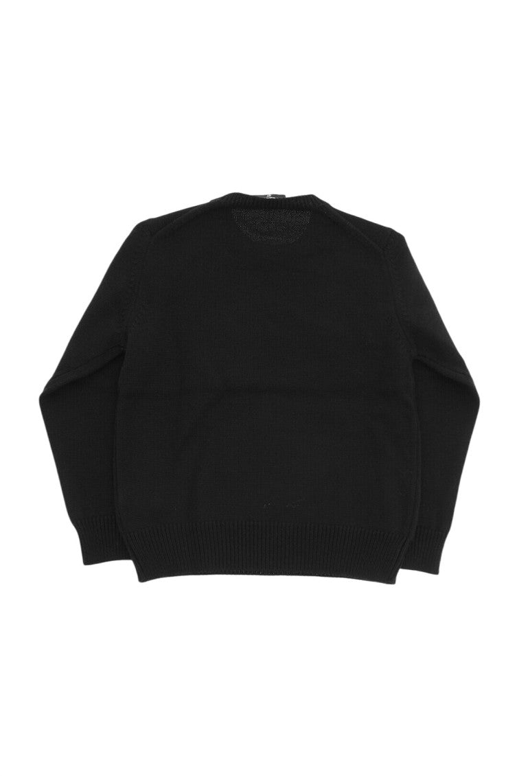 Boys Black Crew Neck Sweater 2