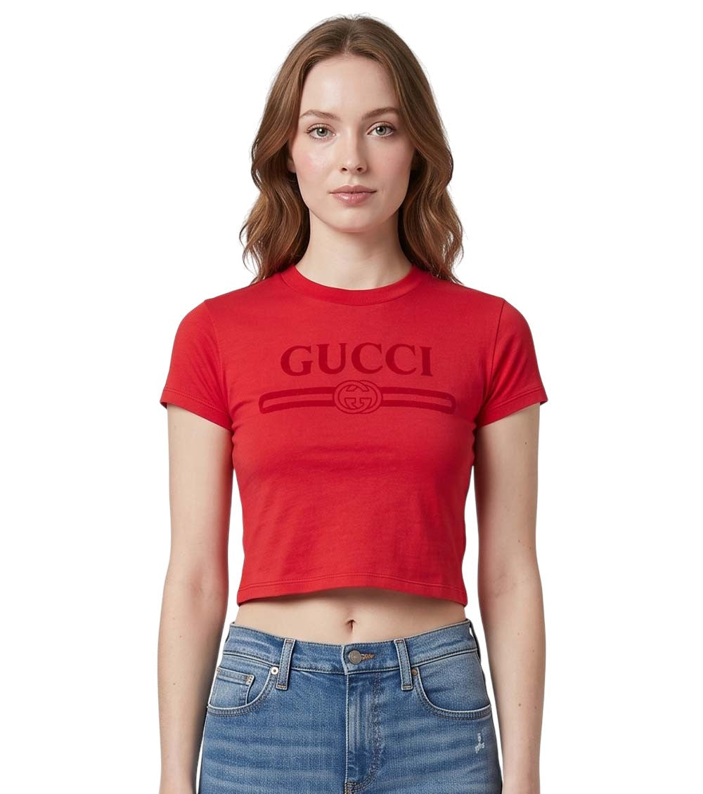 Red Logo Crew Neck T-Shirt 2