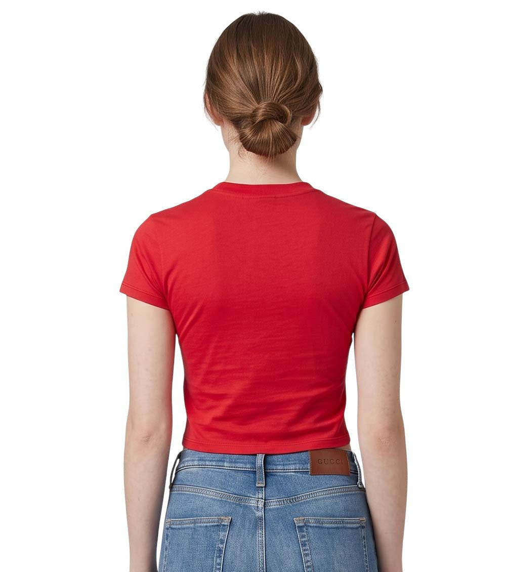 Red Logo Crew Neck T-Shirt 3