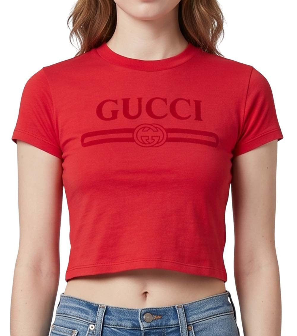 Red Logo Crew Neck T-Shirt 4