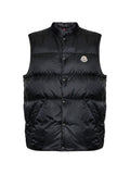 Black Sleeveless Logo Jacket 1