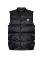 Black Sleeveless Logo Jacket 1
