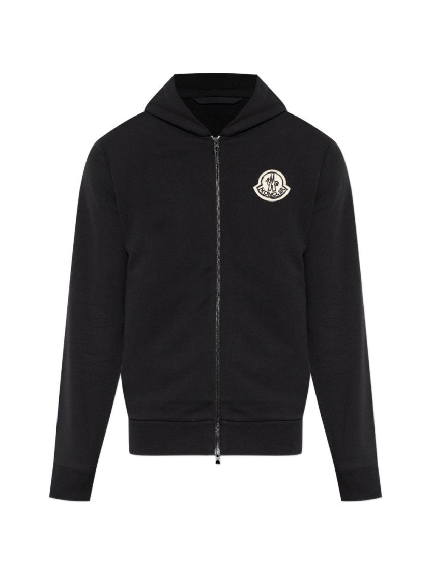 Black Logo Zip Up Hoodie 1