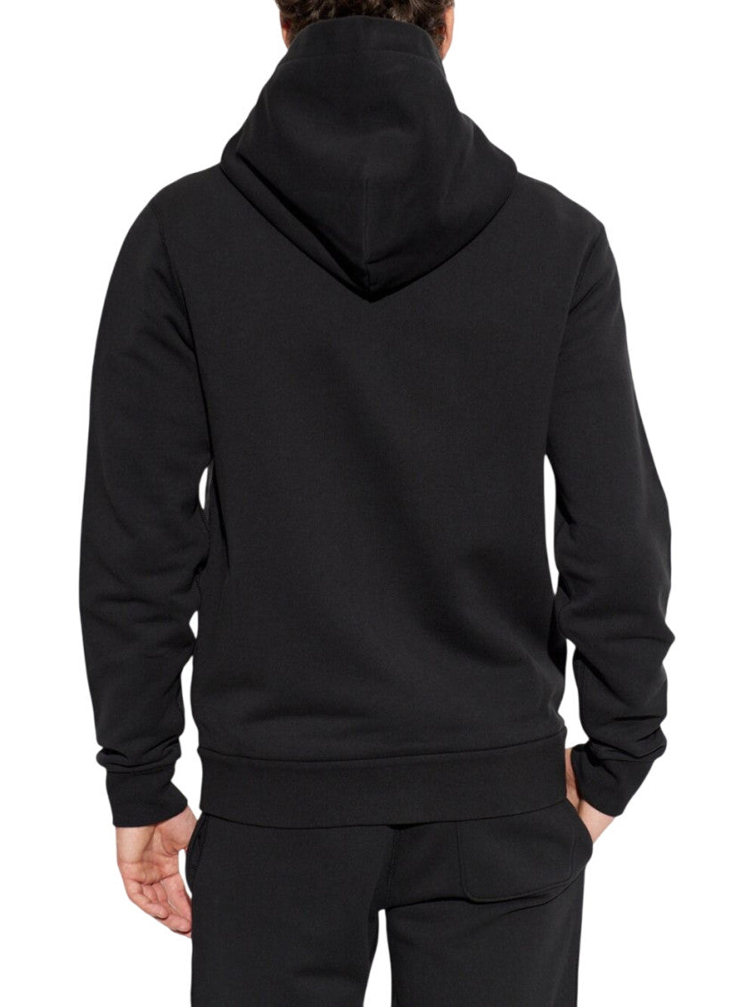 Black Logo Zip Up Hoodie 3