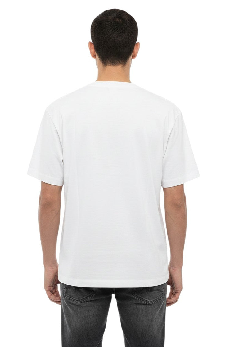 White Printed Crew Neck T-Shirt 2