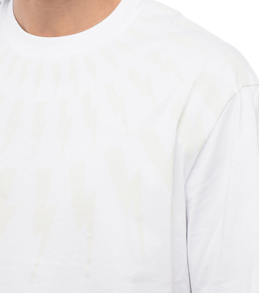 White Printed Crew Neck T-Shirt 3
