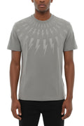 Grey Printed Crew Neck T-Shirt 1