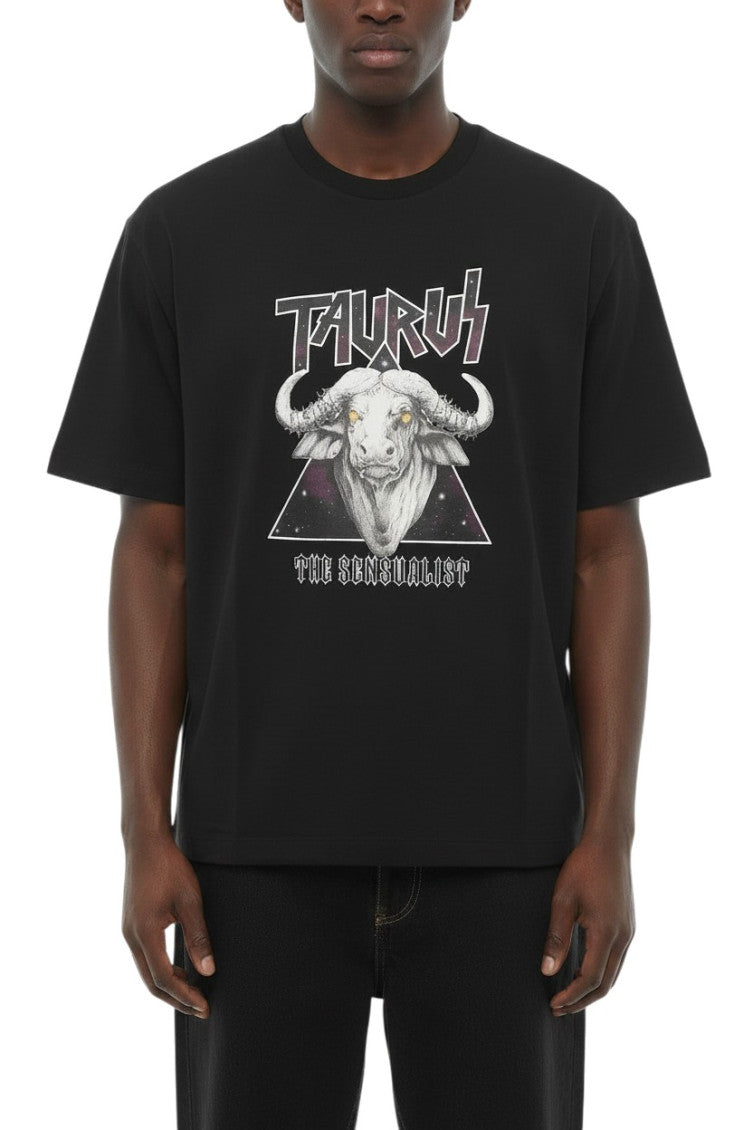 Black Graphic Crew Neck T-Shirt 1
