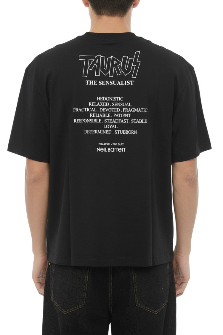Black Graphic Crew Neck T-Shirt 2