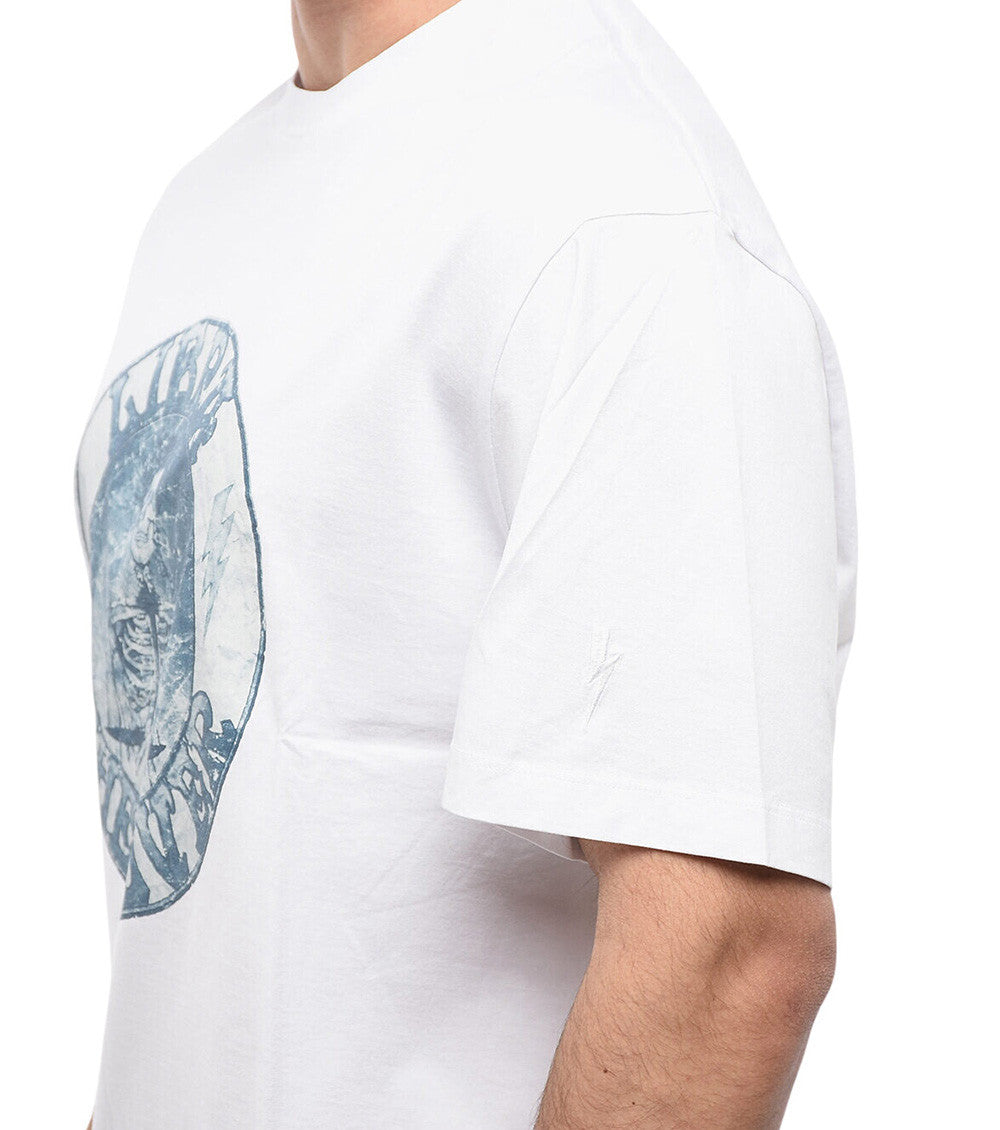 White Graphic Crew Neck T-Shirt 3