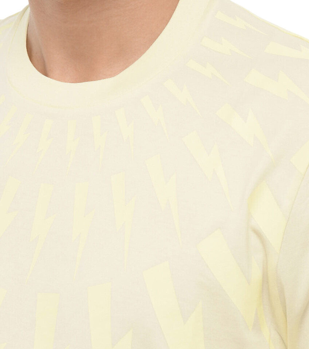 Light Yellow Crew Neck T-Shirt 3