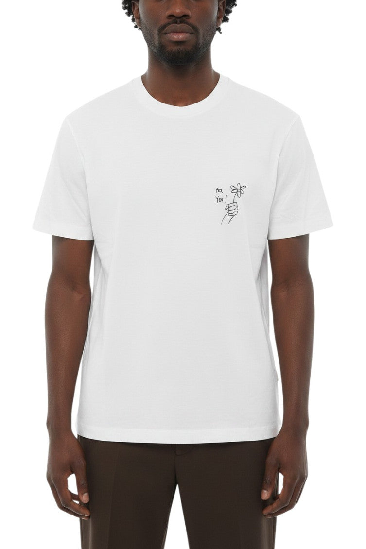 White Slim Crew Neck T-Shirt 1