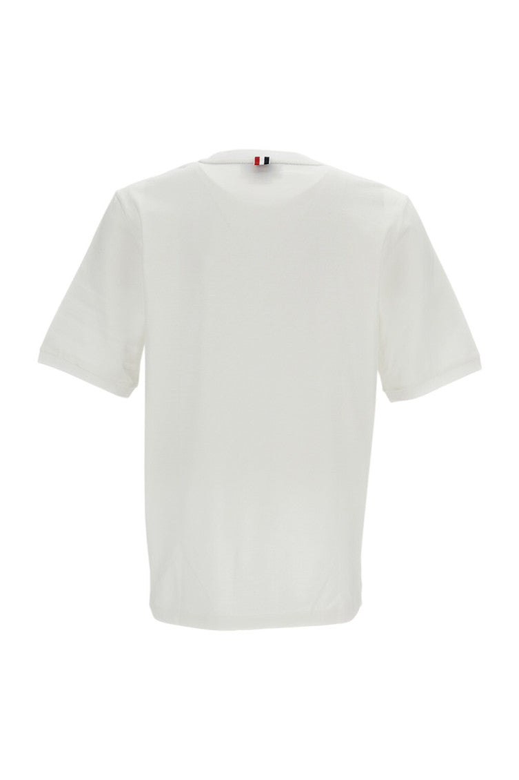 White Solid Crew Neck T-Shirt 2