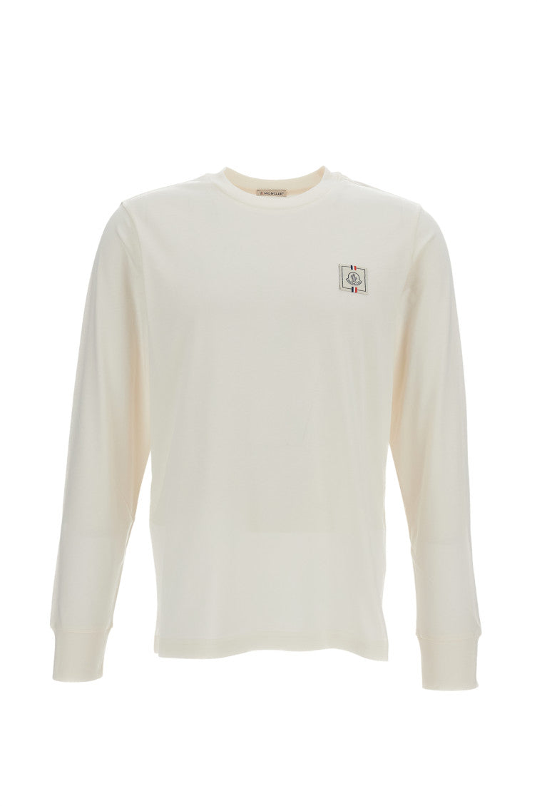Beige Full Sleeves Logo T-Shirt 1