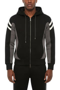 Black Regular Zip Up Hoodie 1