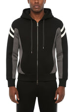 Black Regular Zip Up Hoodie 1
