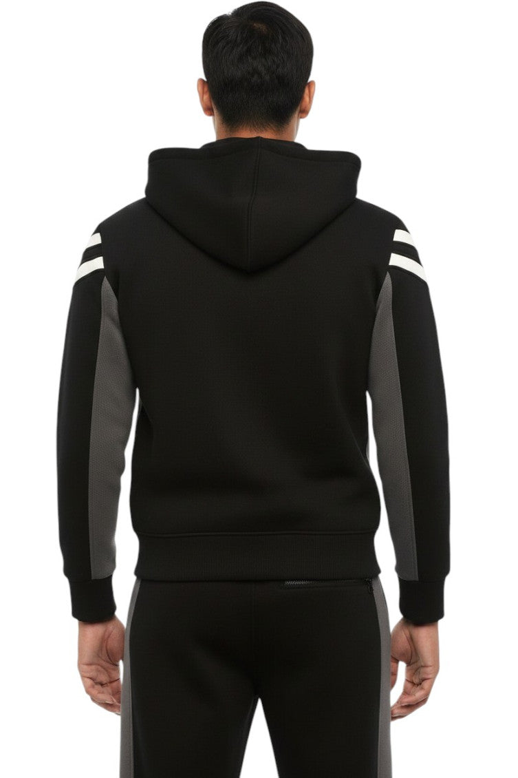 Black Regular Zip Up Hoodie 2