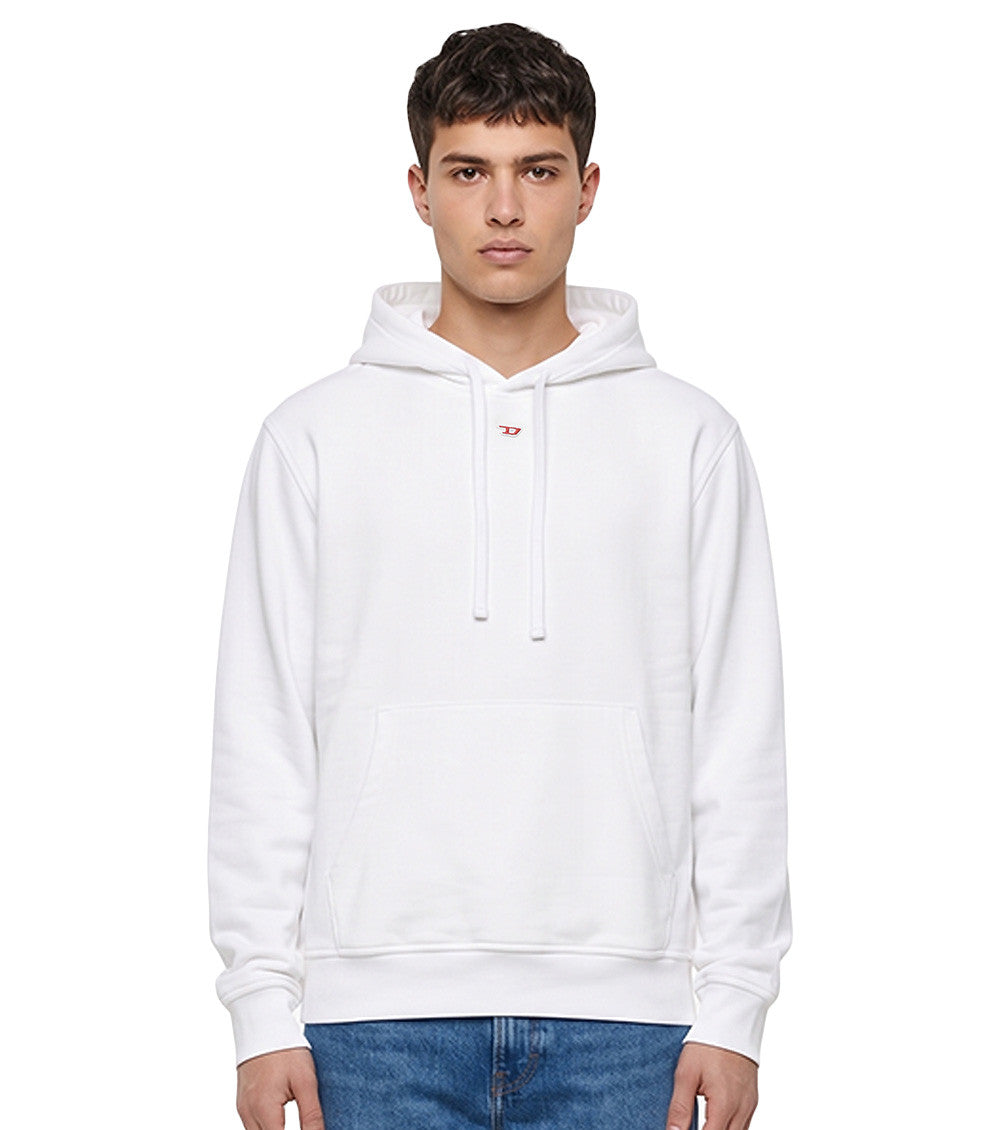 White Loose Logo Hoodie 1