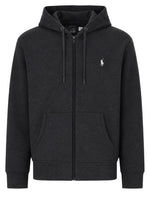Dark Grey Zip Up Logo Hoodie 1