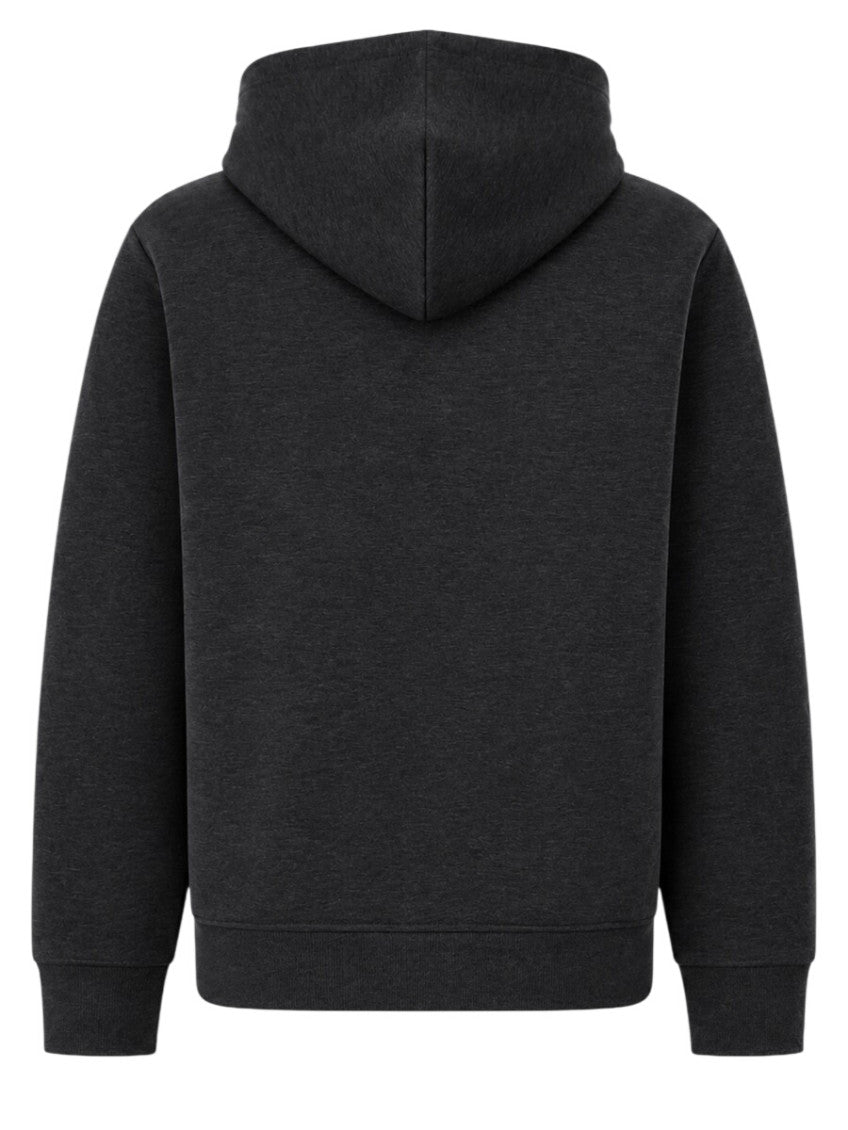 Dark Grey Zip Up Logo Hoodie 2