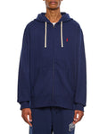 Navy Blue Zip Up Logo Hoodie 1