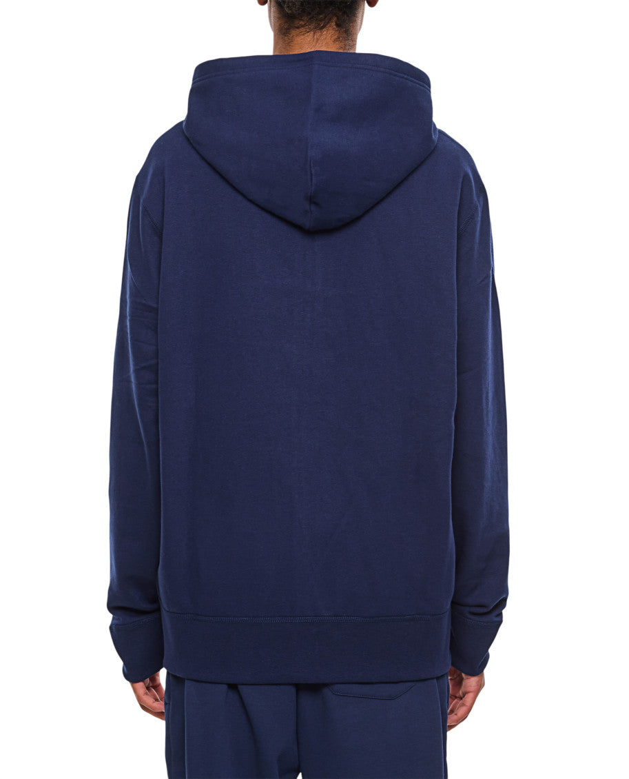Navy Blue Zip Up Logo Hoodie 2
