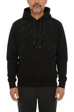 Black Slim Printed Hoodie 1