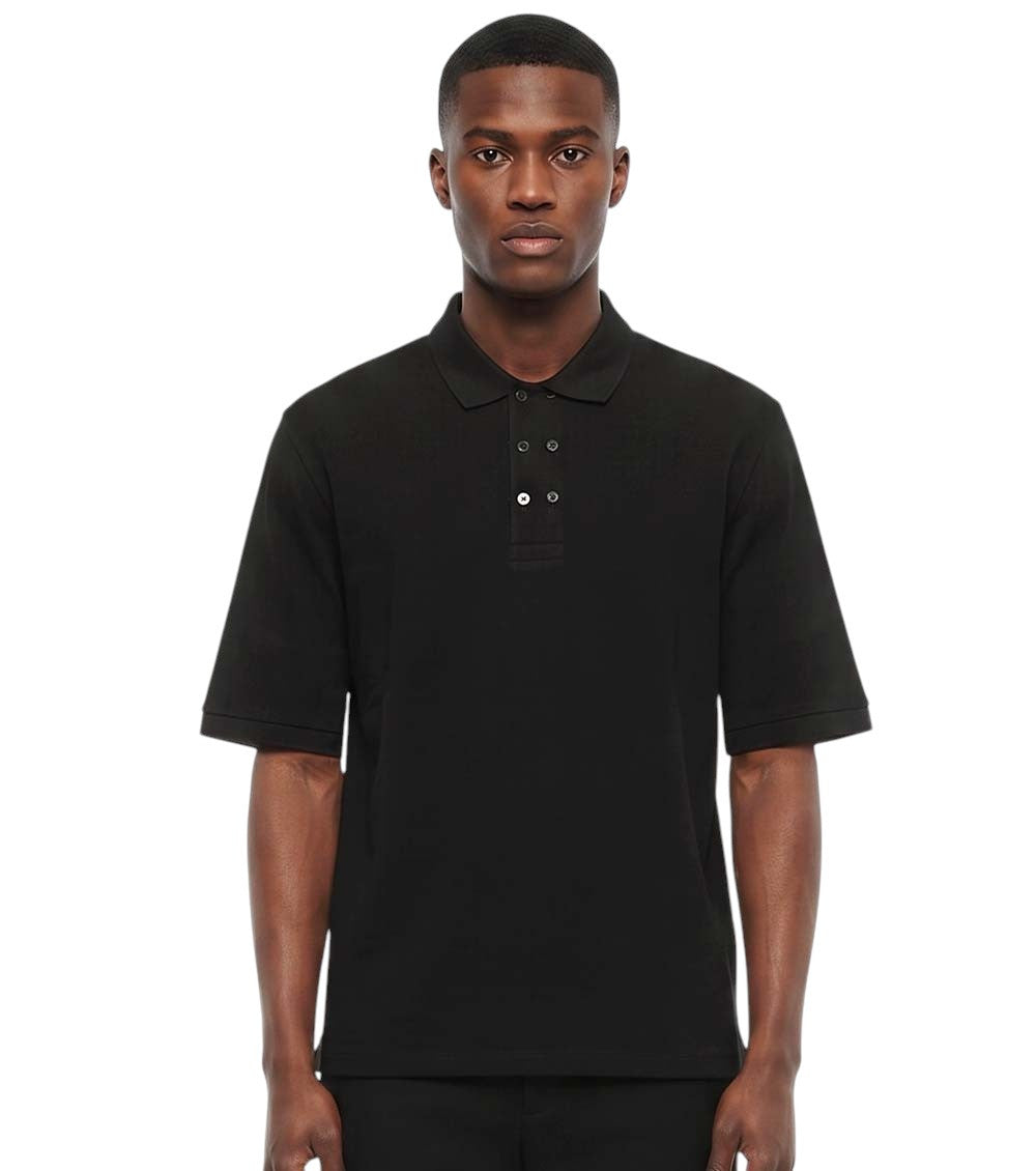 Black Loose Shirt Collar Polo 1