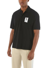 Black Loose Shirt Collar Polo 1