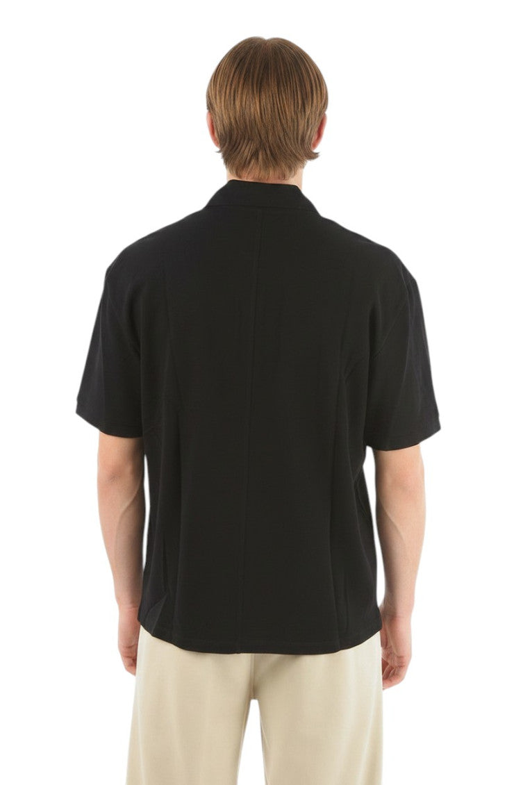 Black Loose Shirt Collar Polo 2