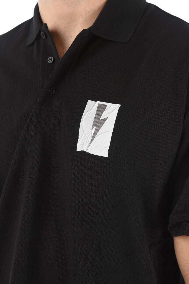 Black Loose Shirt Collar Polo 3