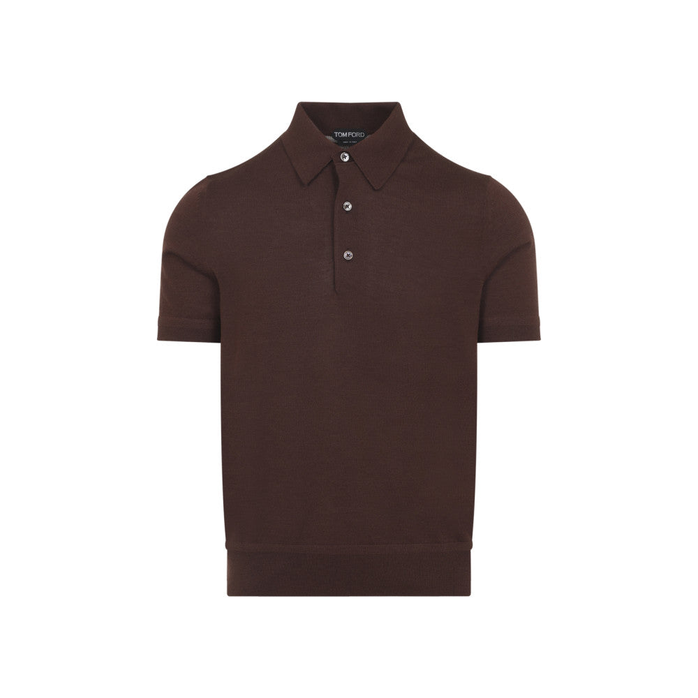 Brown Slim Shirt Collar Polo 1