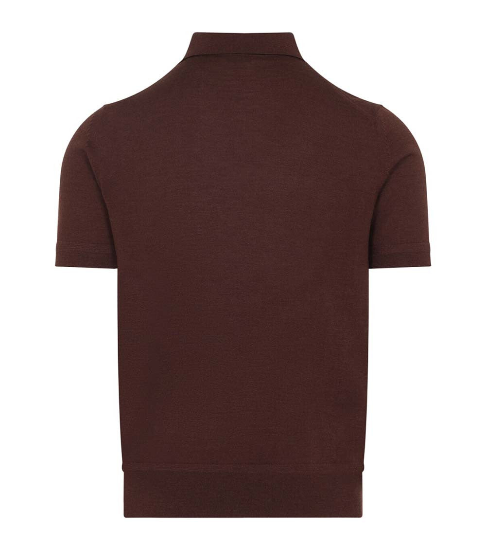 Brown Slim Shirt Collar Polo 2